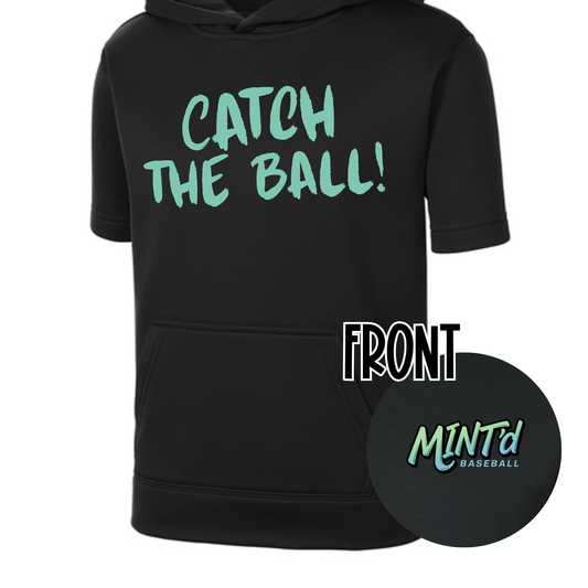 Catch the Ball- Sport-Wick® Fleece Short Sleeve Hooded Pullover