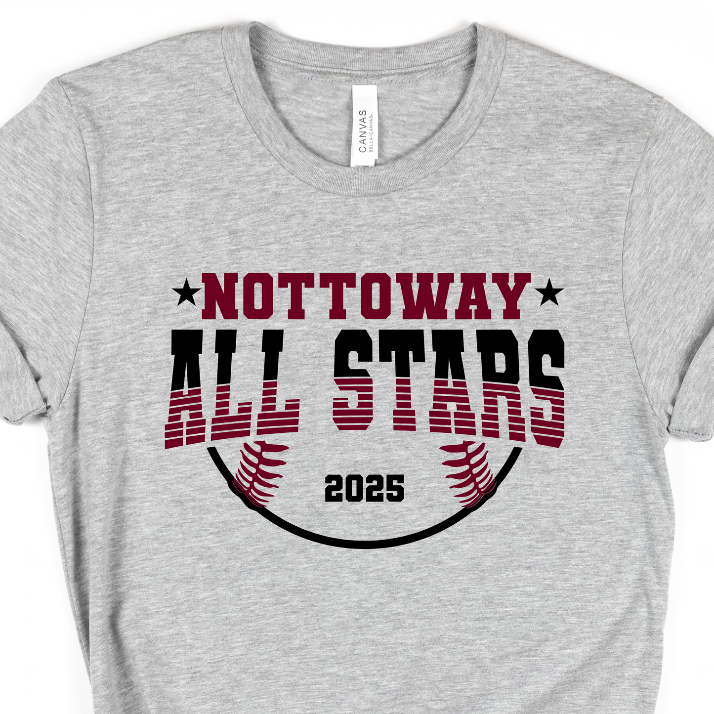 Nottoway Allstars- Bella + Canvas Heather Grey
