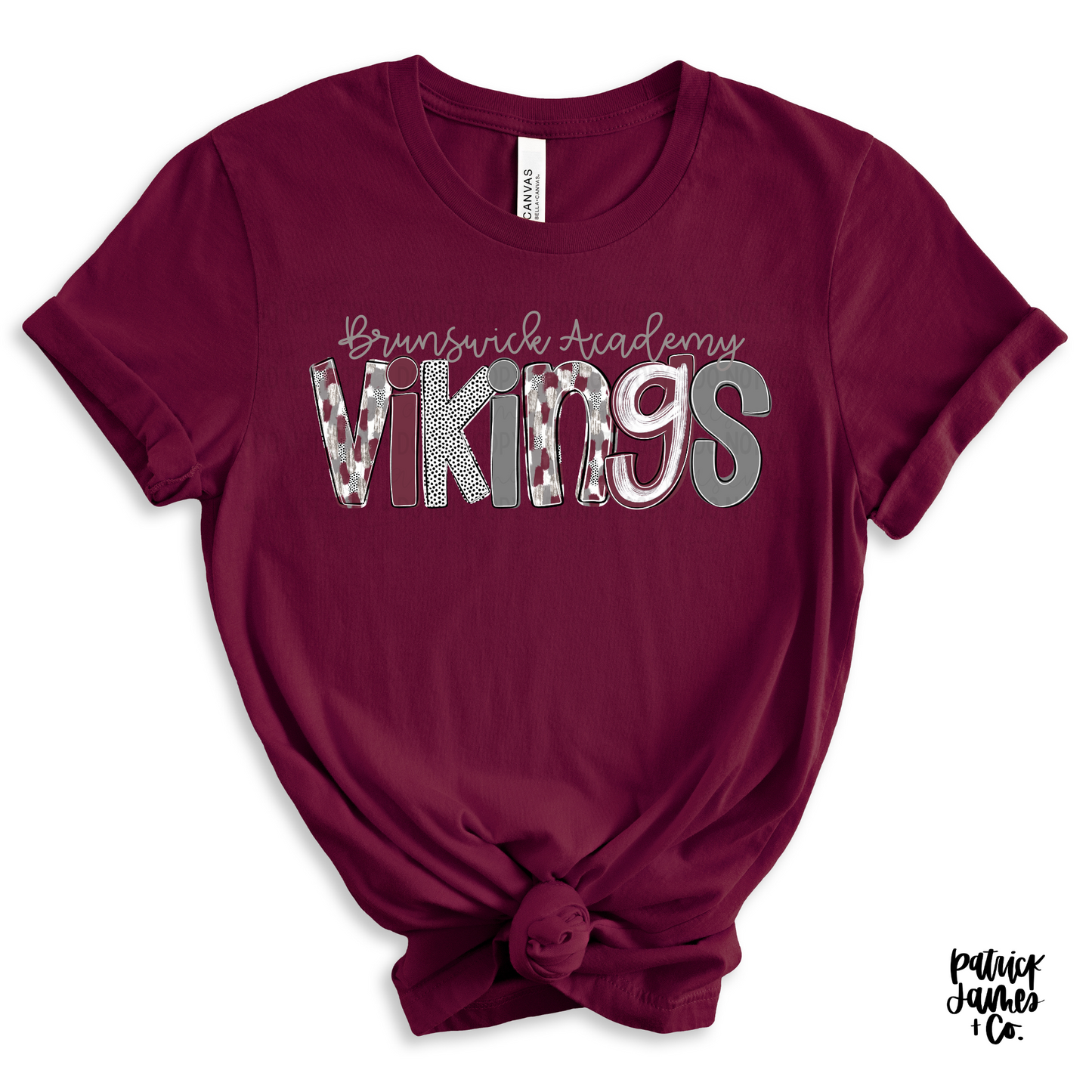 Preppy Spirit Alpha Vikings- Maroon Short Sleeve