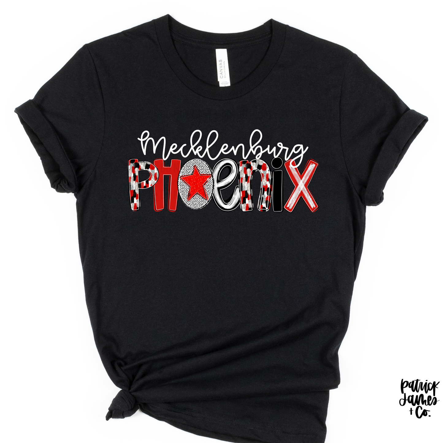 Preppy Spirit Alpha- Mecklenburg Phoenix- Black Short Sleeve