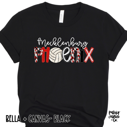 Phoenix Volleyball- Black Short Sleeve