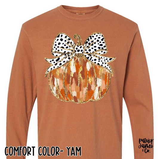 Paint Stripe Pumpkin Yam Long Sleeve