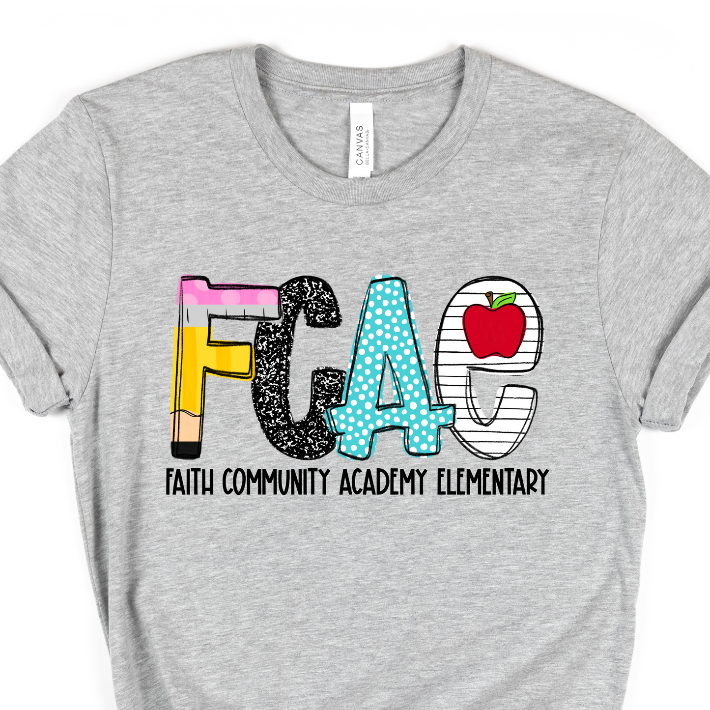 School House Alpha- FCAE- Grey Short Sleeve
