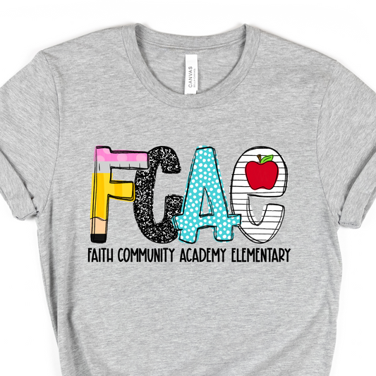 School House Alpha- FCAE- Grey Short Sleeve