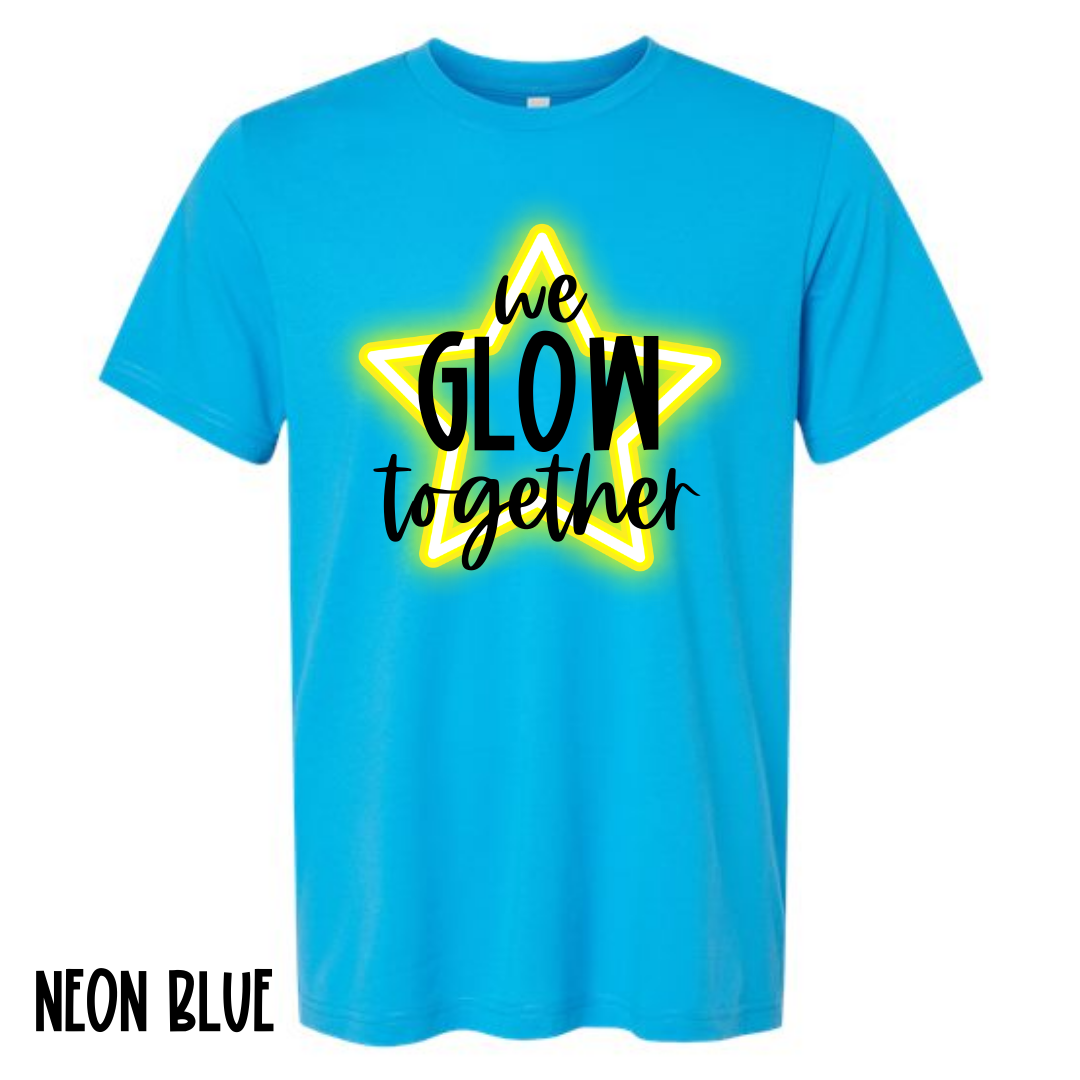GLOW TShirts- Neon Blue