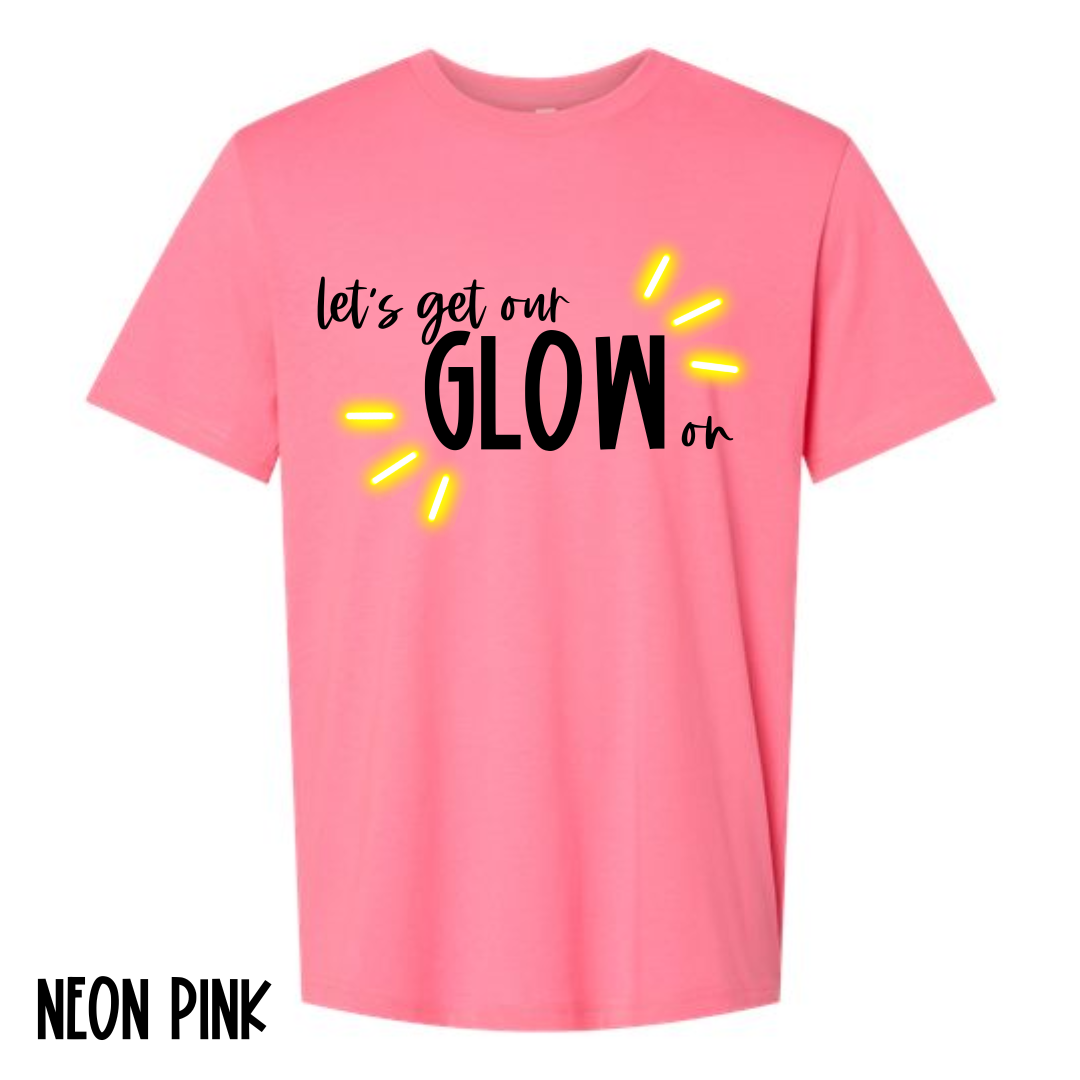 GLOW TShirts- Neon Pink